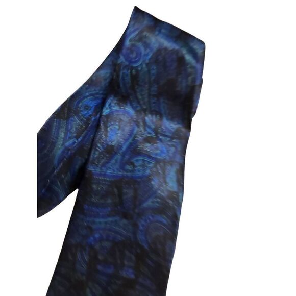 Paisley 70s SILK Vintage Tie Corpcore - Picture 2 of 5